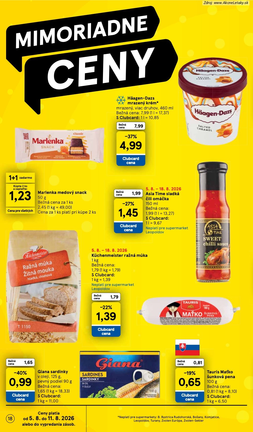 Leták Tesco (5. 8. - 11. 8. 2026) - strana 18 z 29
