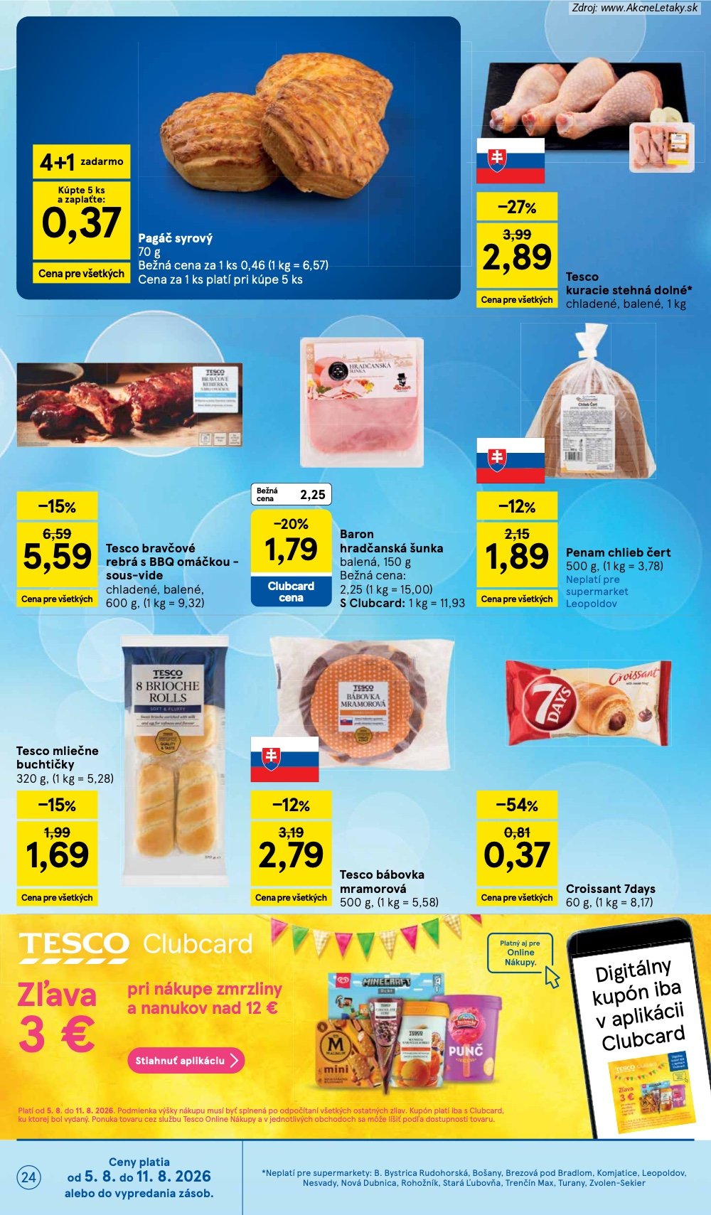 Leták Tesco (5. 8. - 11. 8. 2026) - strana 24 z 29