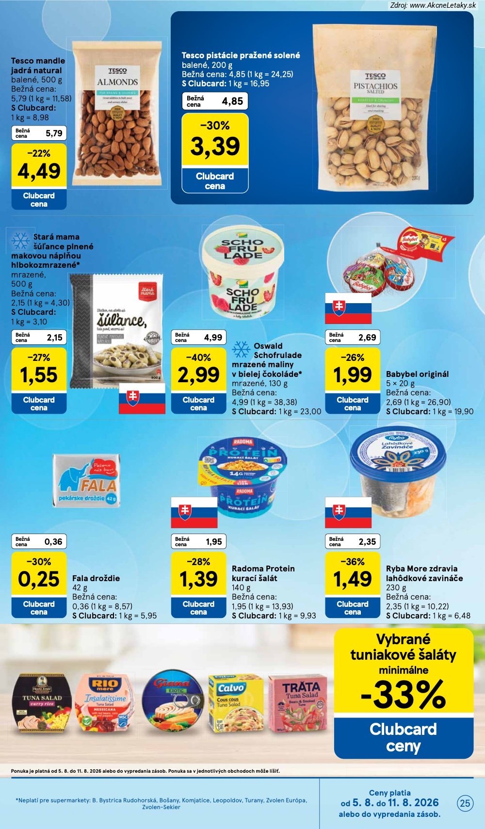 Leták Tesco (5. 8. - 11. 8. 2026) - strana 25 z 29