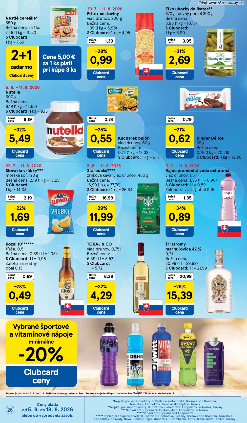 Leták Tesco (5. 8. - 11. 8. 2026) - strana 26 z 29