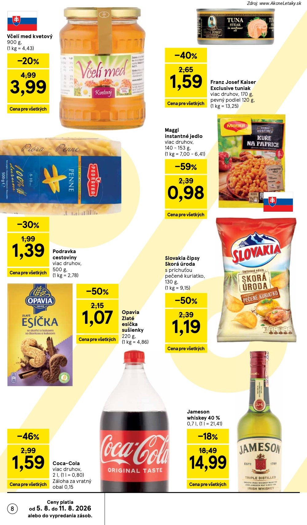 Leták Tesco (5. 8. - 11. 8. 2026) - strana 8 z 29