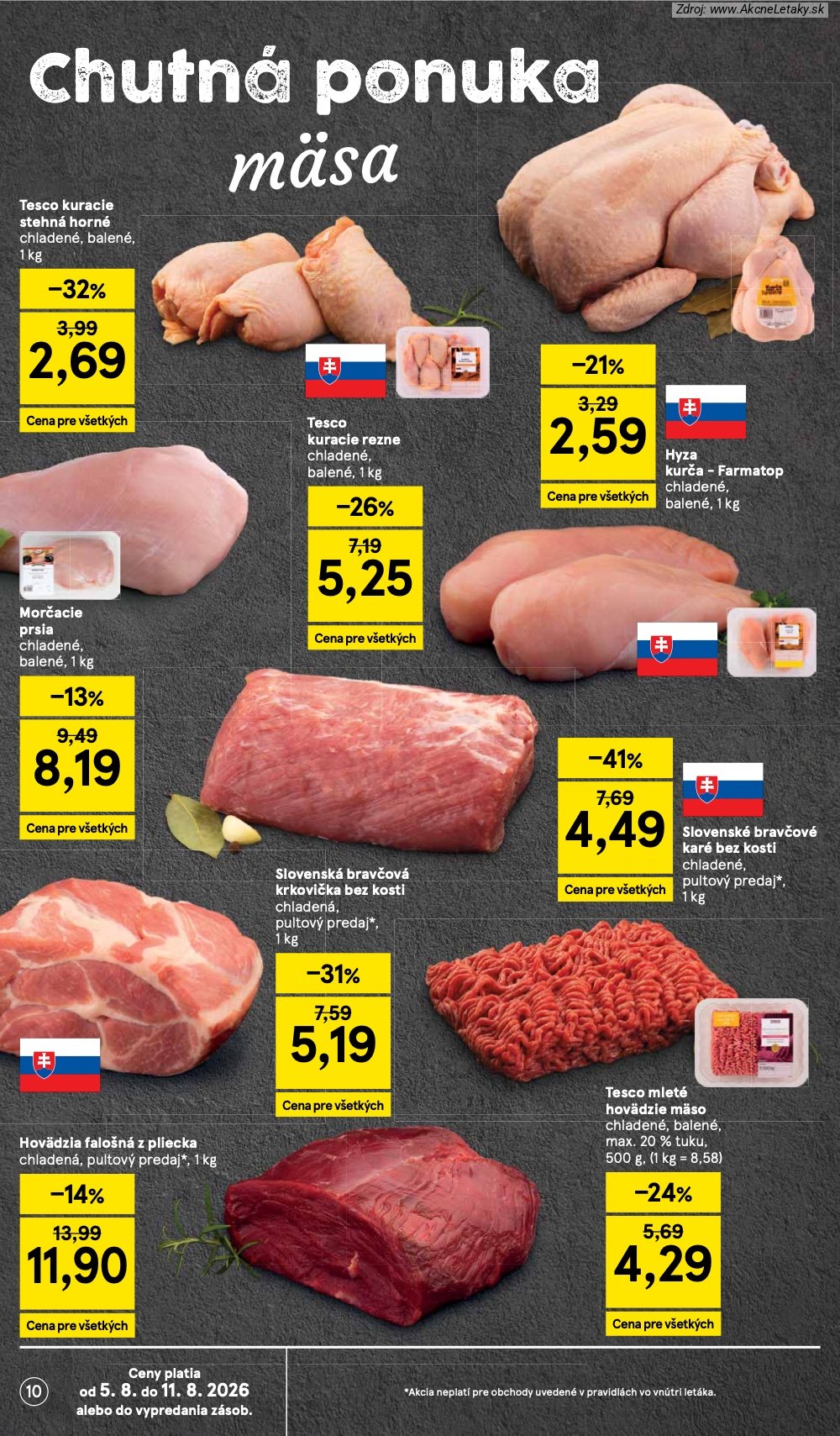 Leták Tesco (5. 8. - 11. 8. 2026) - strana 10 z 52