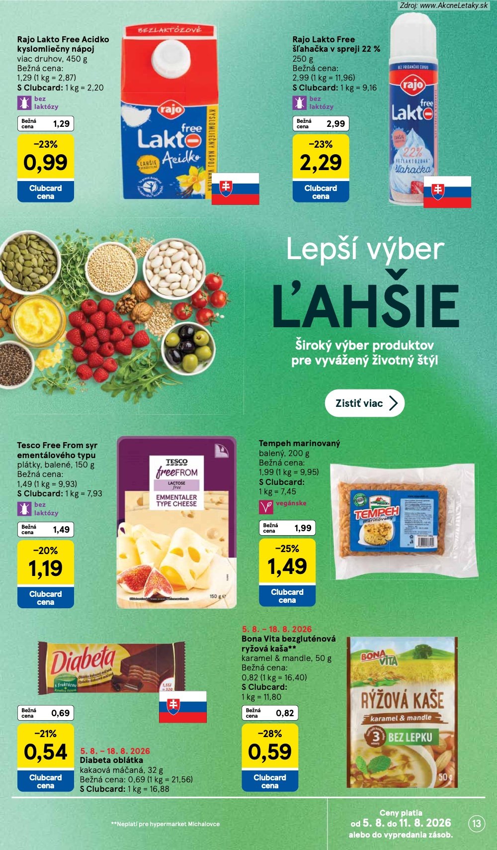 Leták Tesco (5. 8. - 11. 8. 2026) - strana 13 z 52