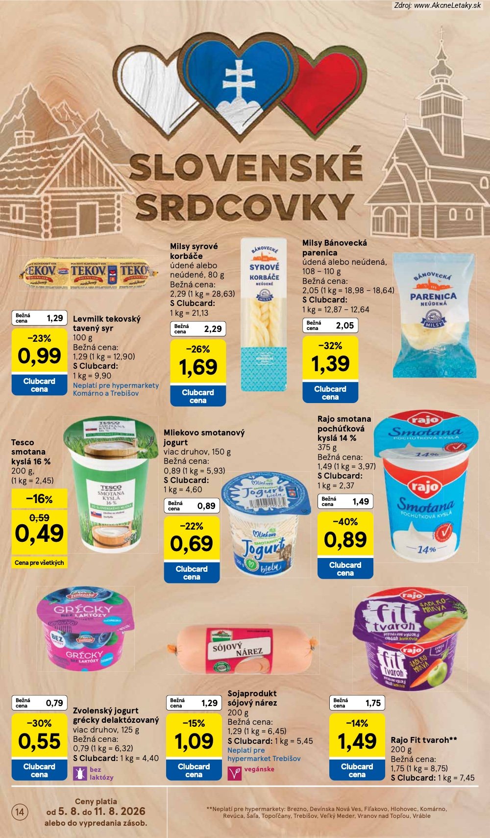 Leták Tesco (5. 8. - 11. 8. 2026) - strana 14 z 52
