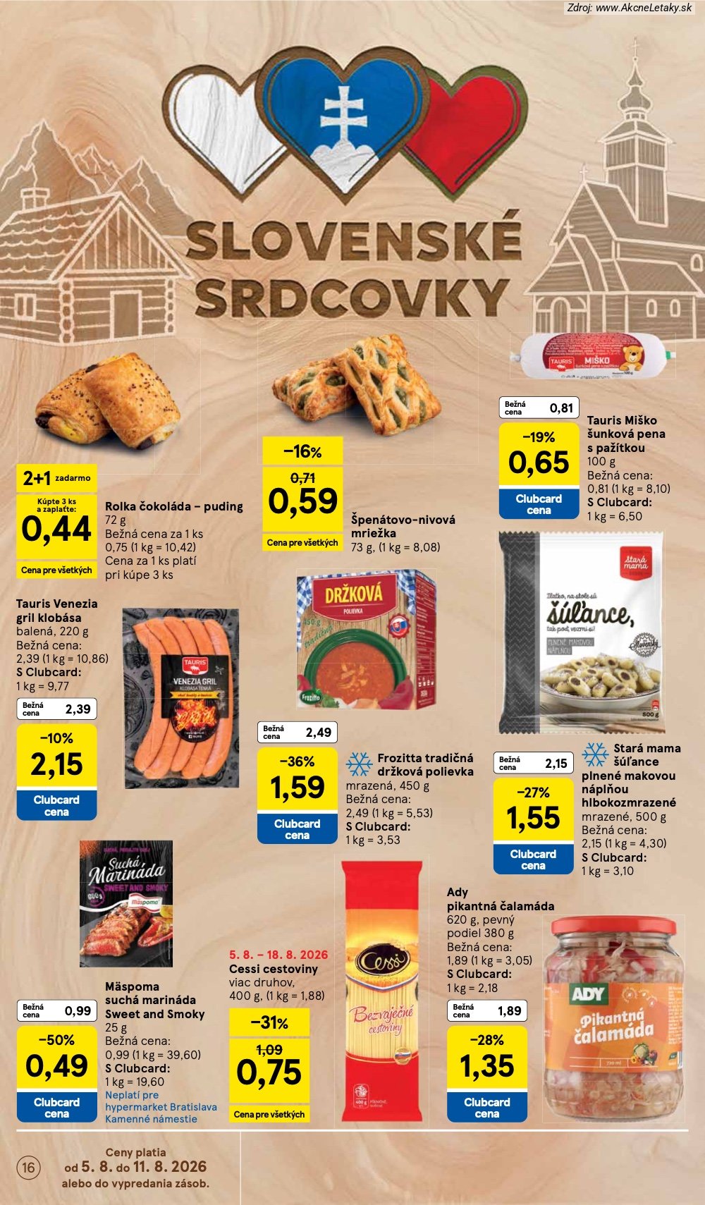 Leták Tesco (5. 8. - 11. 8. 2026) - strana 16 z 52