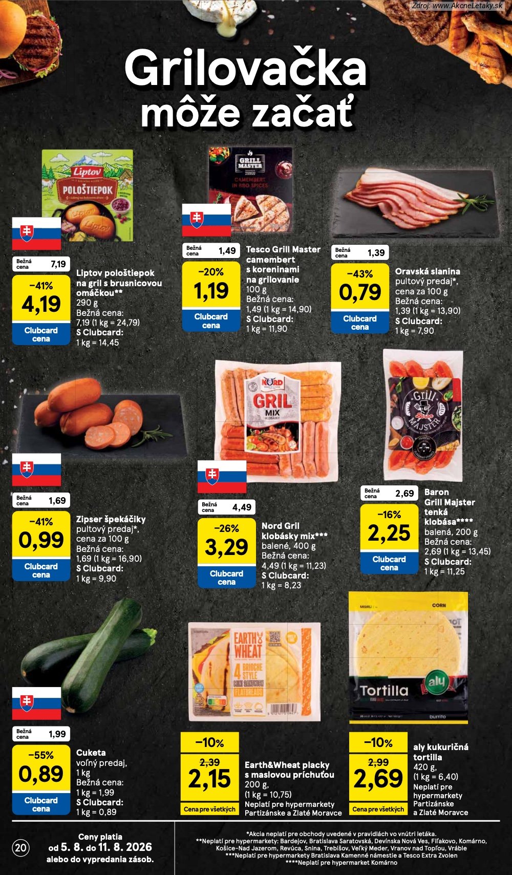 Leták Tesco (5. 8. - 11. 8. 2026) - strana 20 z 52