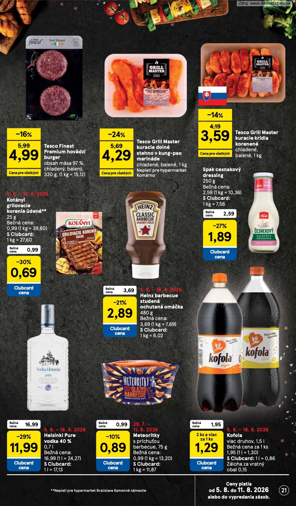 Leták Tesco (5. 8. - 11. 8. 2026) - strana 21 z 52