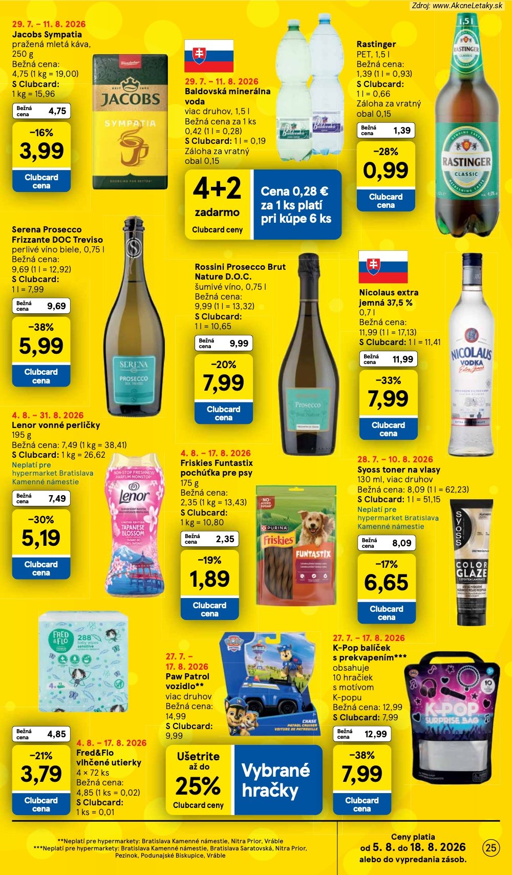 Leták Tesco (5. 8. - 11. 8. 2026) - strana 25 z 52