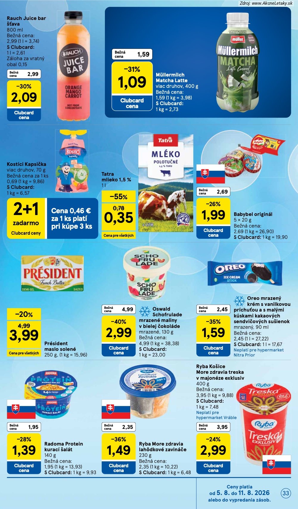 Leták Tesco (5. 8. - 11. 8. 2026) - strana 33 z 52