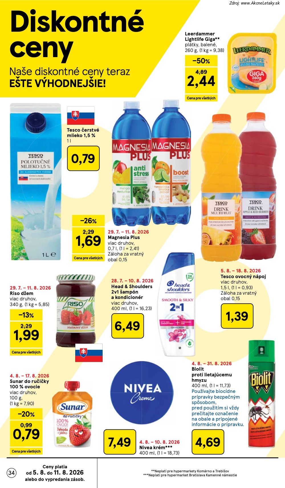 Leták Tesco (5. 8. - 11. 8. 2026) - strana 34 z 52