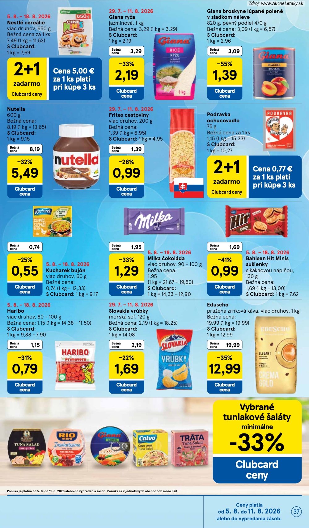 Leták Tesco (5. 8. - 11. 8. 2026) - strana 37 z 52