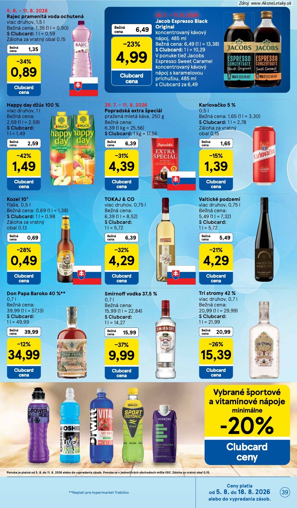 Leták Tesco (5. 8. - 11. 8. 2026) - strana 39 z 52