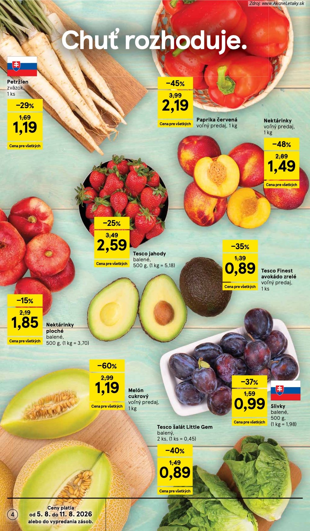 Leták Tesco (5. 8. - 11. 8. 2026) - strana 4 z 52