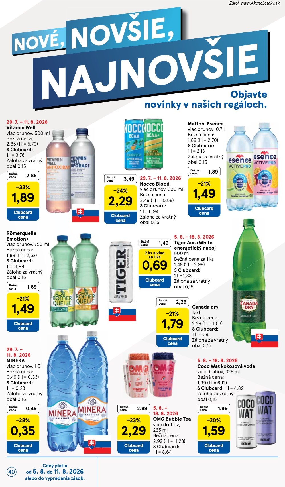 Leták Tesco (5. 8. - 11. 8. 2026) - strana 40 z 52