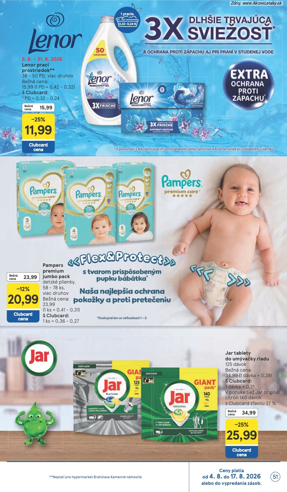 Leták Tesco (5. 8. - 11. 8. 2026) - strana 51 z 52