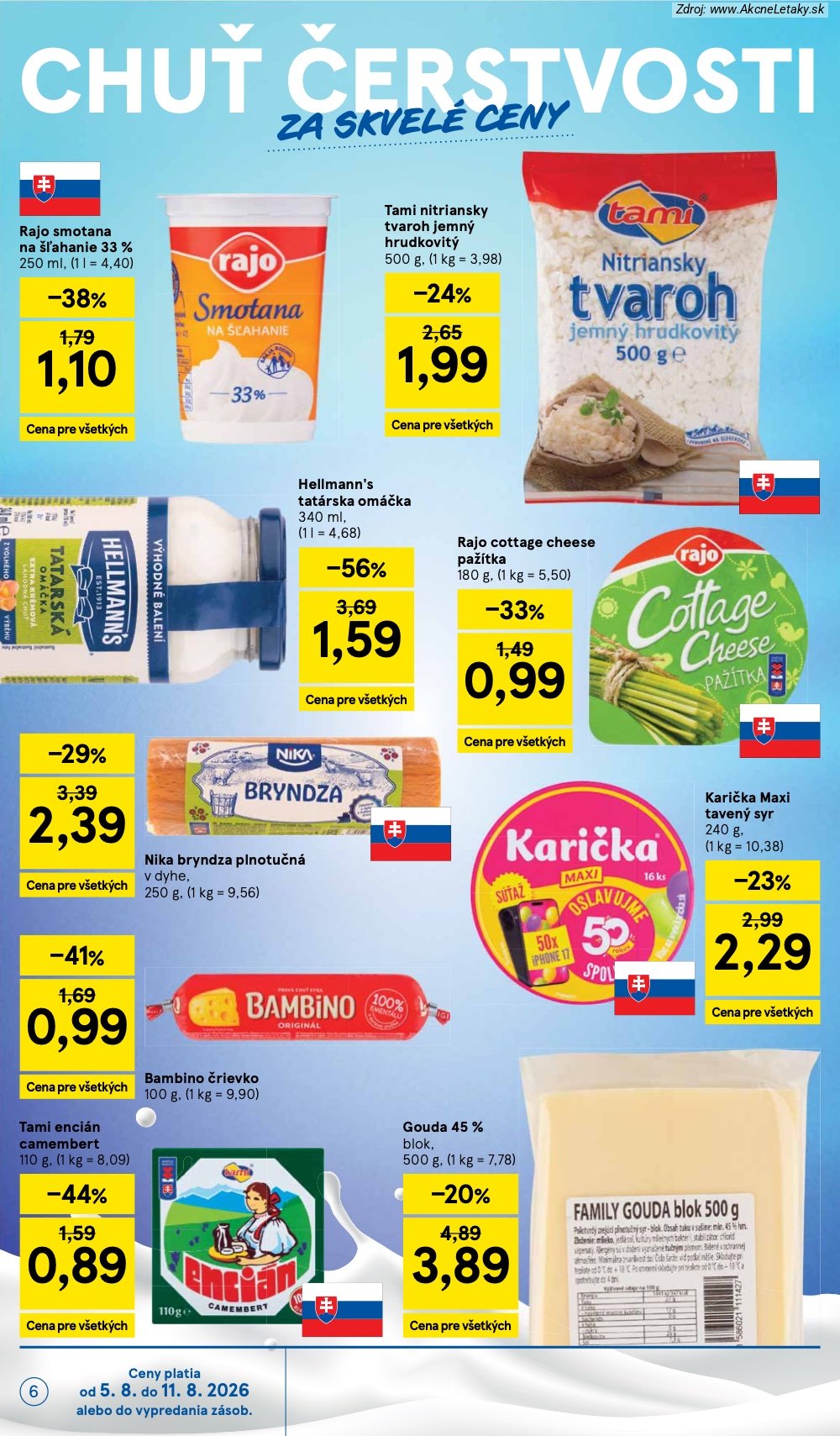 Leták Tesco (5. 8. - 11. 8. 2026) - strana 6 z 52