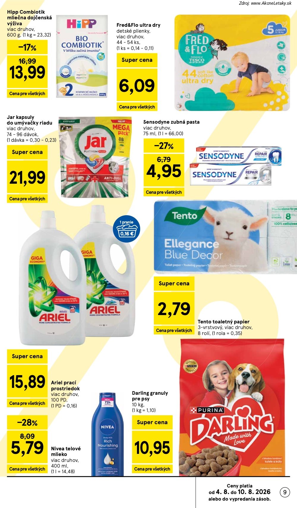 Leták Tesco (5. 8. - 11. 8. 2026) - strana 9 z 52