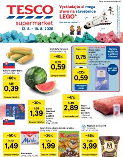 Leták Tesco 12. 8. - 18. 8. 2026 Supermarkety