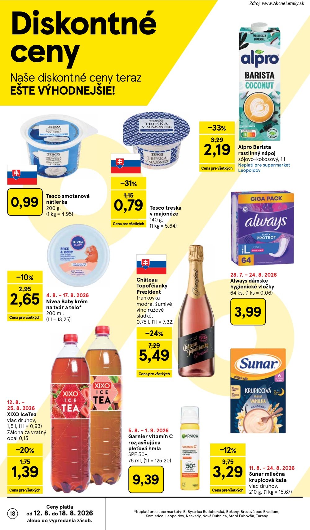 Leták Tesco (12. 8. - 18. 8. 2026) - strana 18 z 34