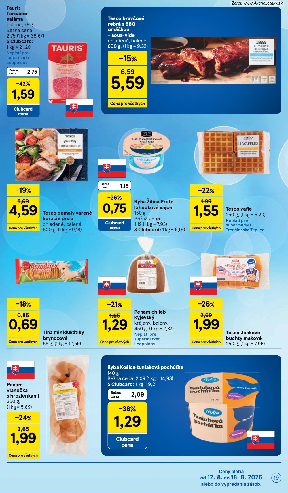 Leták Tesco (12. 8. - 18. 8. 2026) - strana 19 z 34