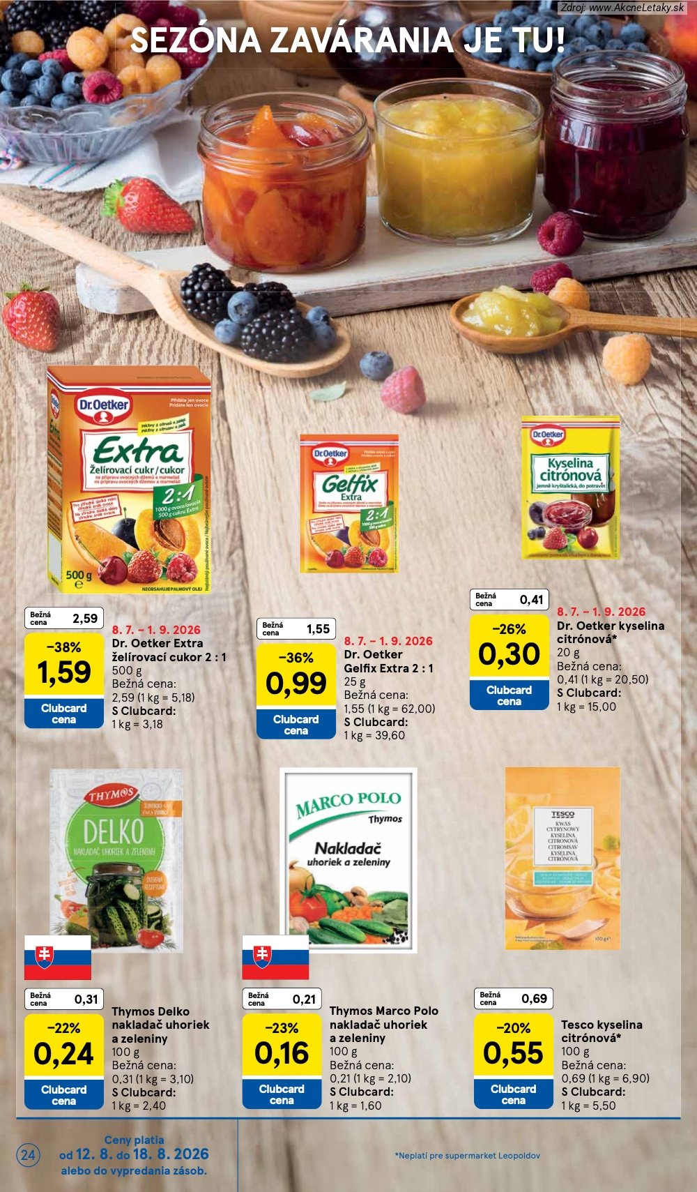 Leták Tesco (12. 8. - 18. 8. 2026) - strana 24 z 34