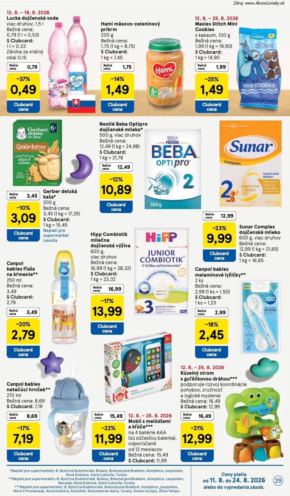 Leták Tesco (12. 8. - 18. 8. 2026) - strana 29 z 34
