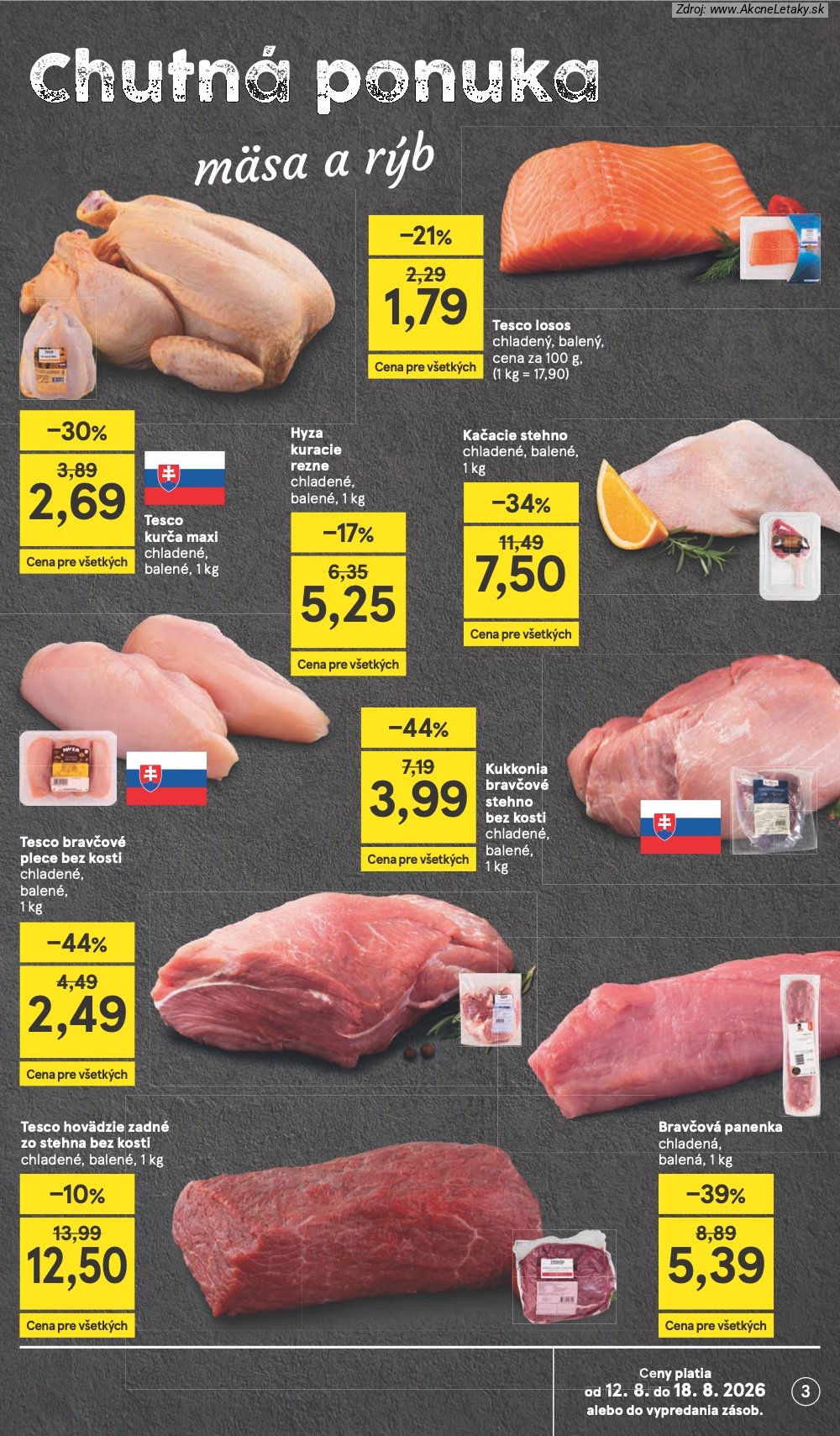 Leták Tesco (12. 8. - 18. 8. 2026) - strana 3 z 34