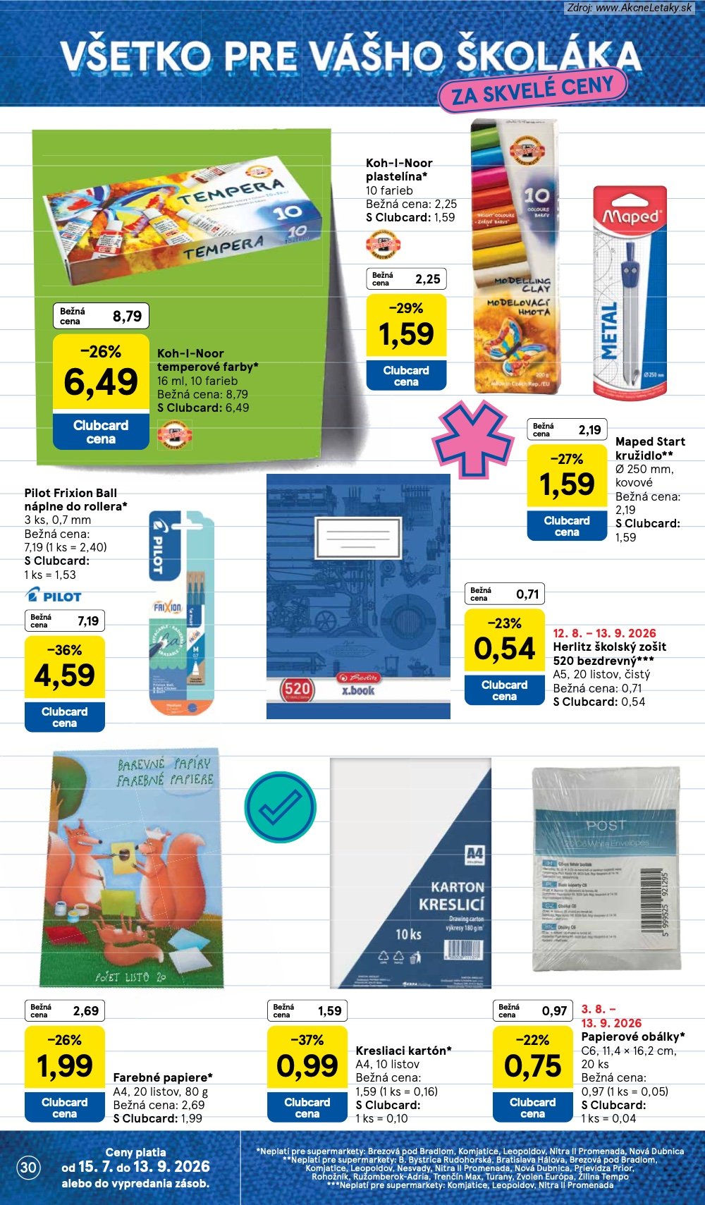 Leták Tesco (12. 8. - 18. 8. 2026) - strana 30 z 34
