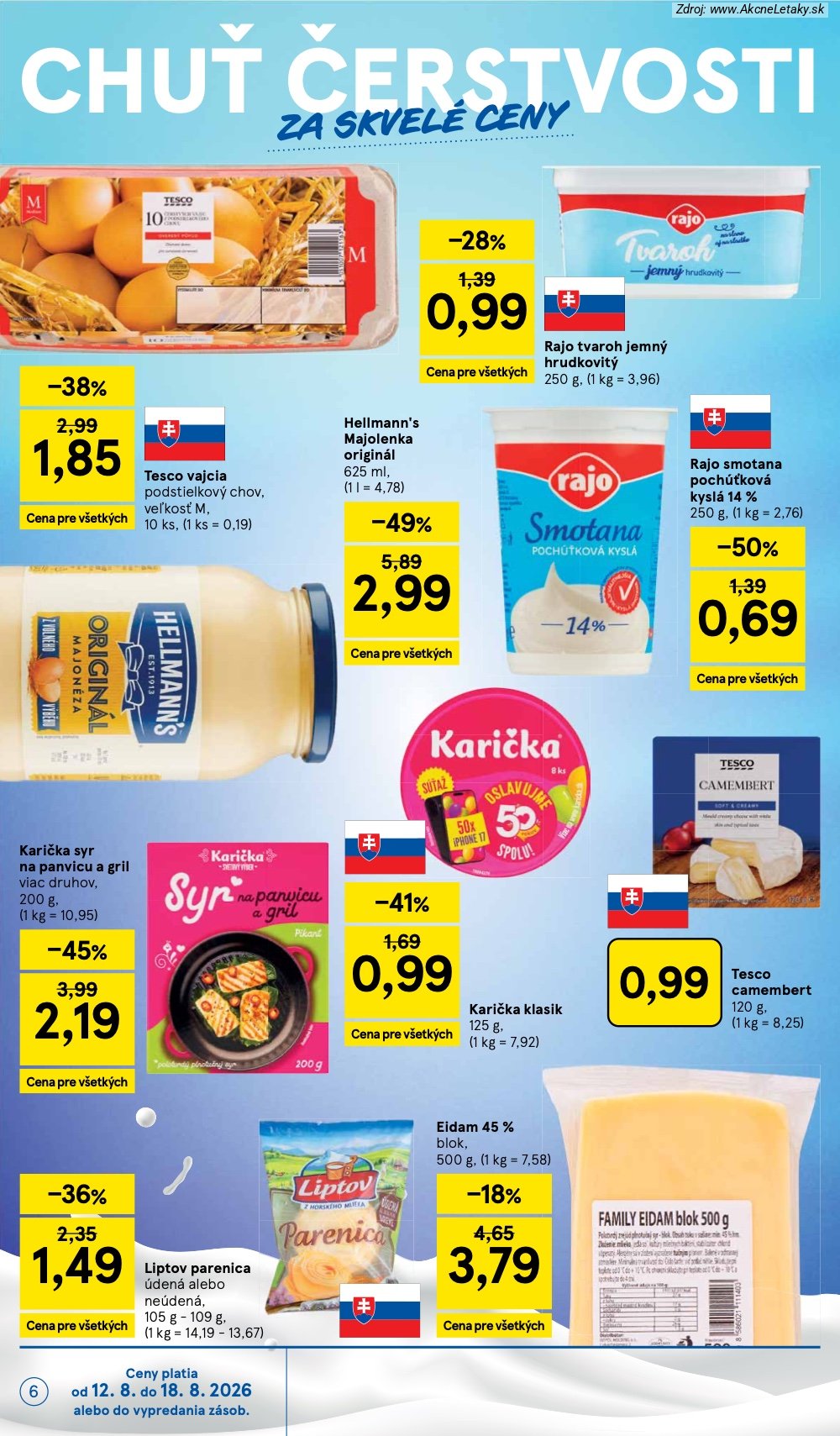 Leták Tesco (12. 8. - 18. 8. 2026) - strana 6 z 34