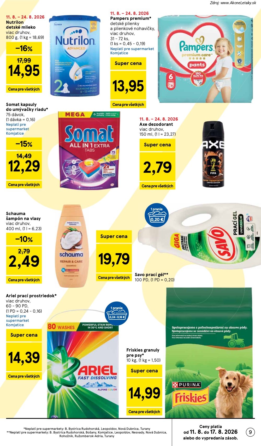 Leták Tesco (12. 8. - 18. 8. 2026) - strana 9 z 34