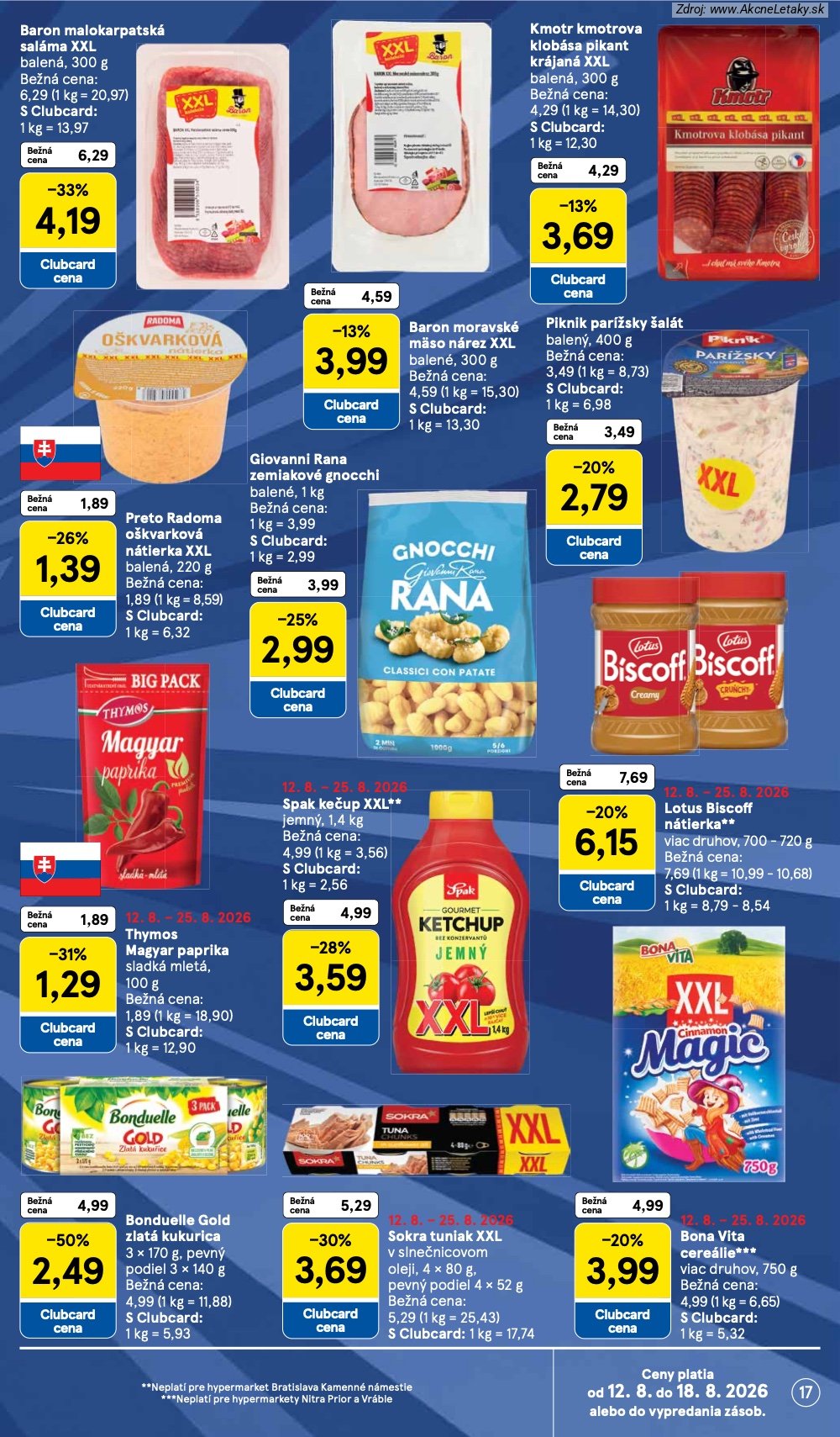 Leták Tesco (12. 8. - 18. 8. 2026) - strana 17 z 54