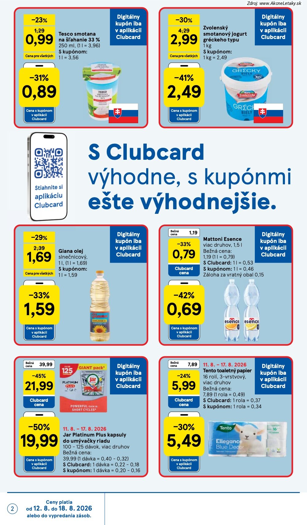 Leták Tesco (12. 8. - 18. 8. 2026) - strana 2 z 54