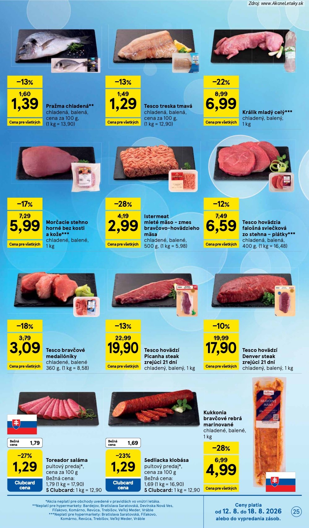 Leták Tesco (12. 8. - 18. 8. 2026) - strana 25 z 54