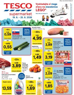 Leták Tesco 19. 8. - 25. 8. 2026 Supermarkety