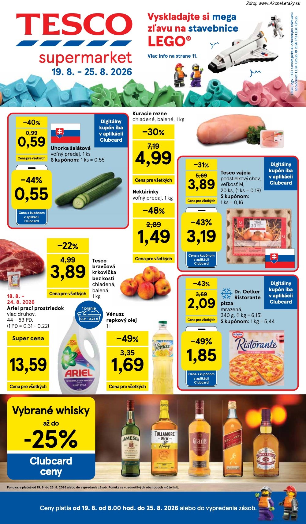 Leták Tesco (19. 8. - 25. 8. 2026) - strana 1 z 30