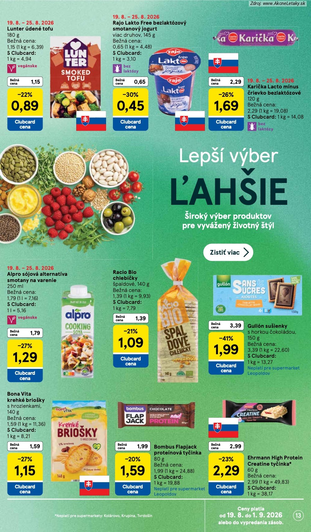 Leták Tesco (19. 8. - 25. 8. 2026) - strana 13 z 30