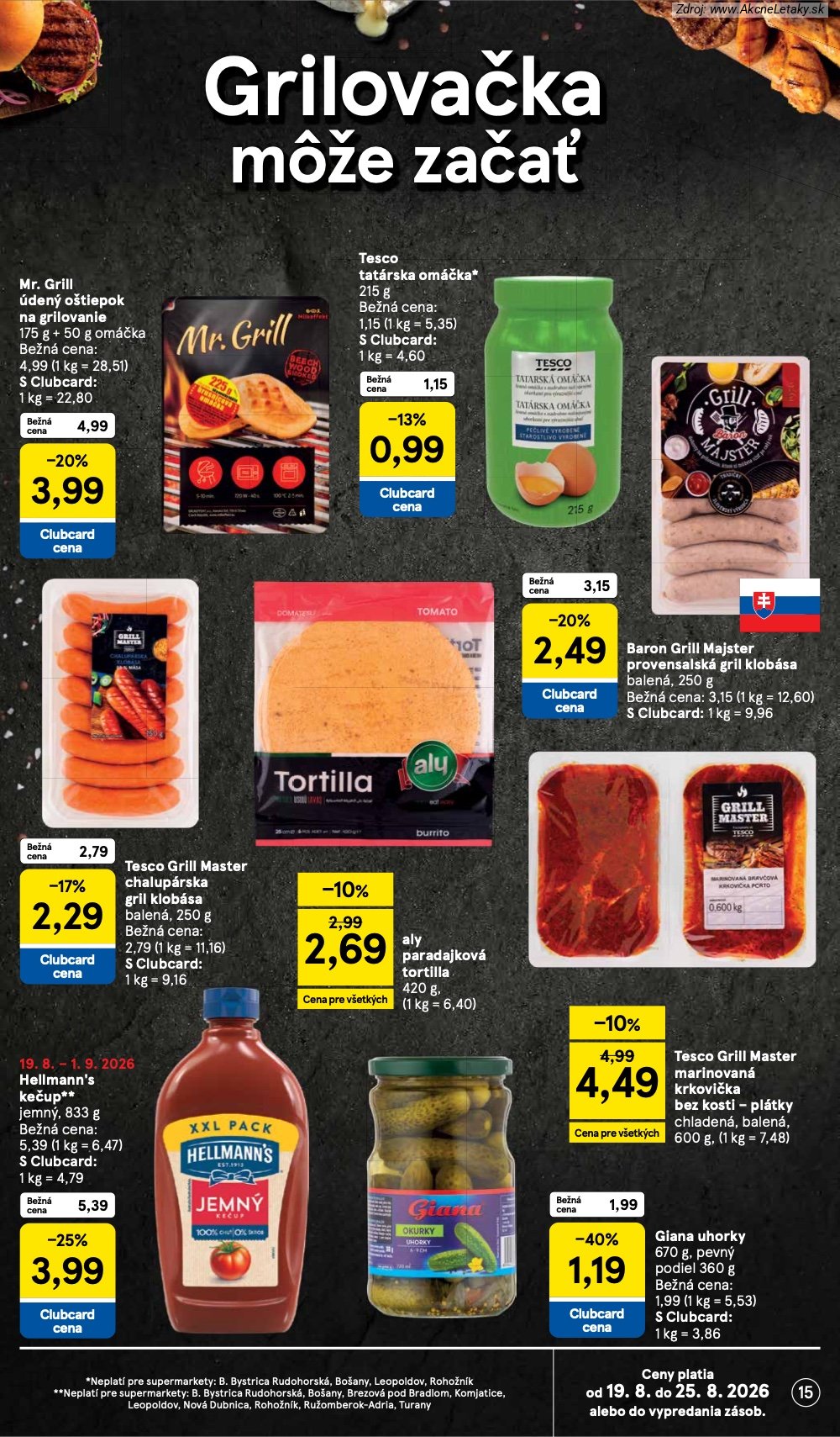Leták Tesco (19. 8. - 25. 8. 2026) - strana 15 z 30