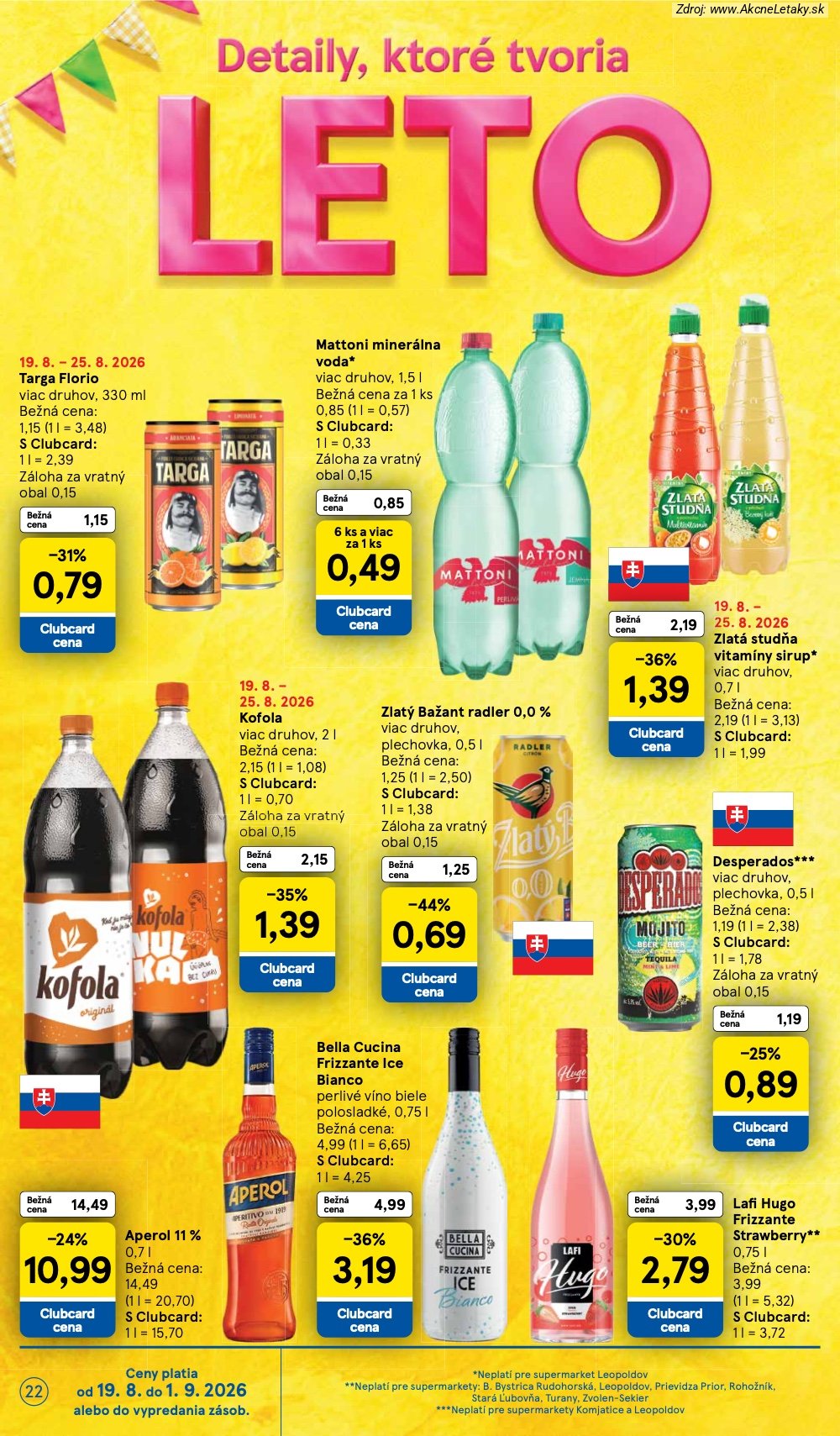Leták Tesco (19. 8. - 25. 8. 2026) - strana 22 z 30
