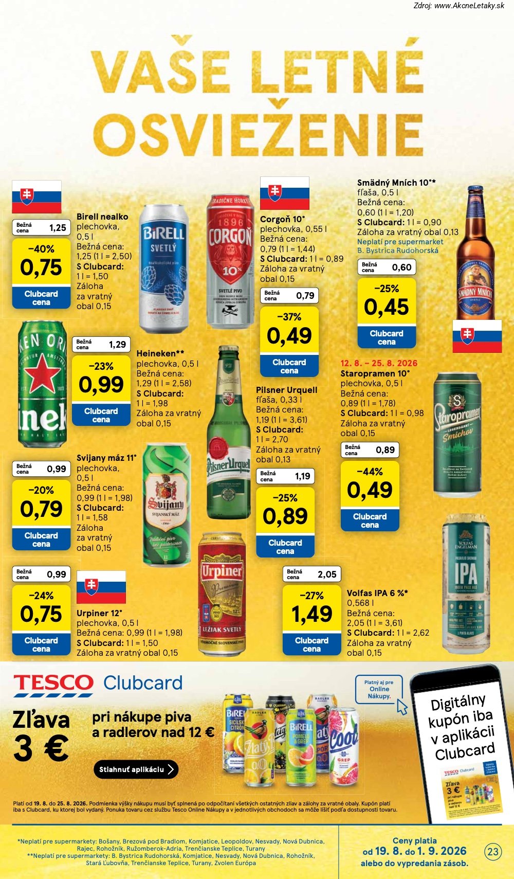 Leták Tesco (19. 8. - 25. 8. 2026) - strana 23 z 30