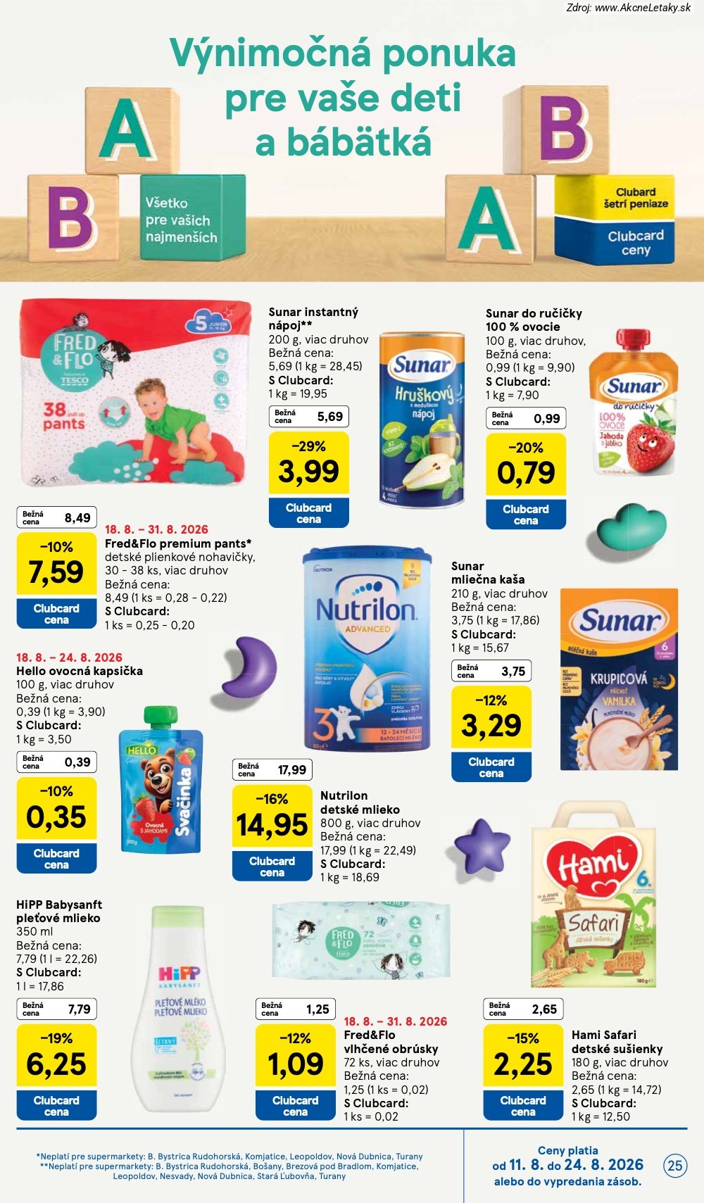 Leták Tesco (19. 8. - 25. 8. 2026) - strana 25 z 30