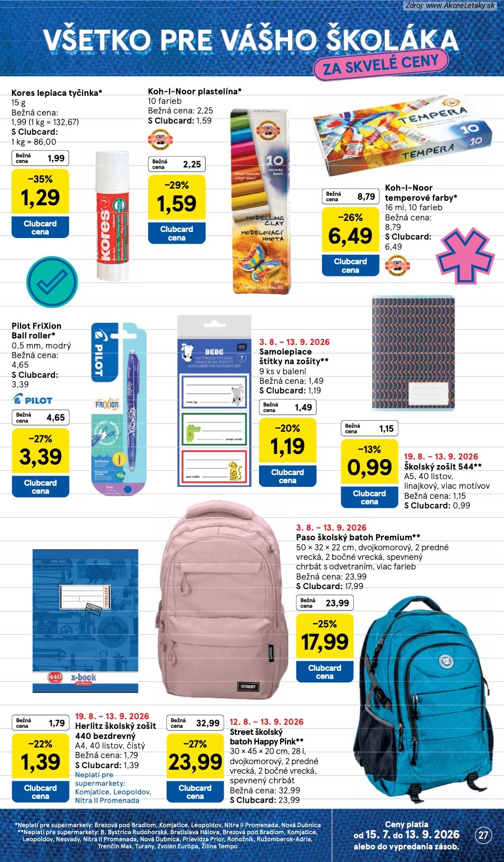 Leták Tesco (19. 8. - 25. 8. 2026) - strana 27 z 30