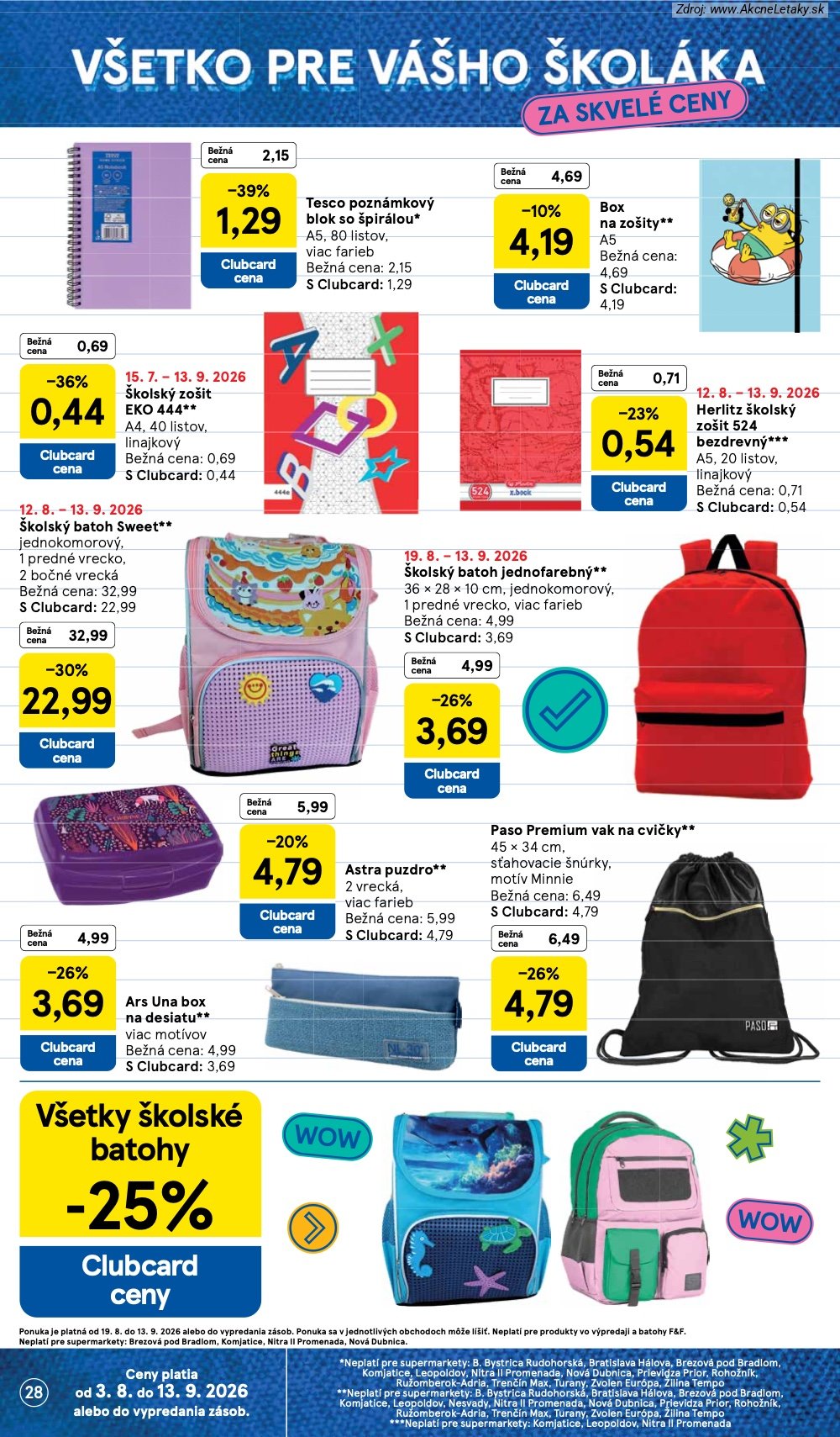 Leták Tesco (19. 8. - 25. 8. 2026) - strana 28 z 30