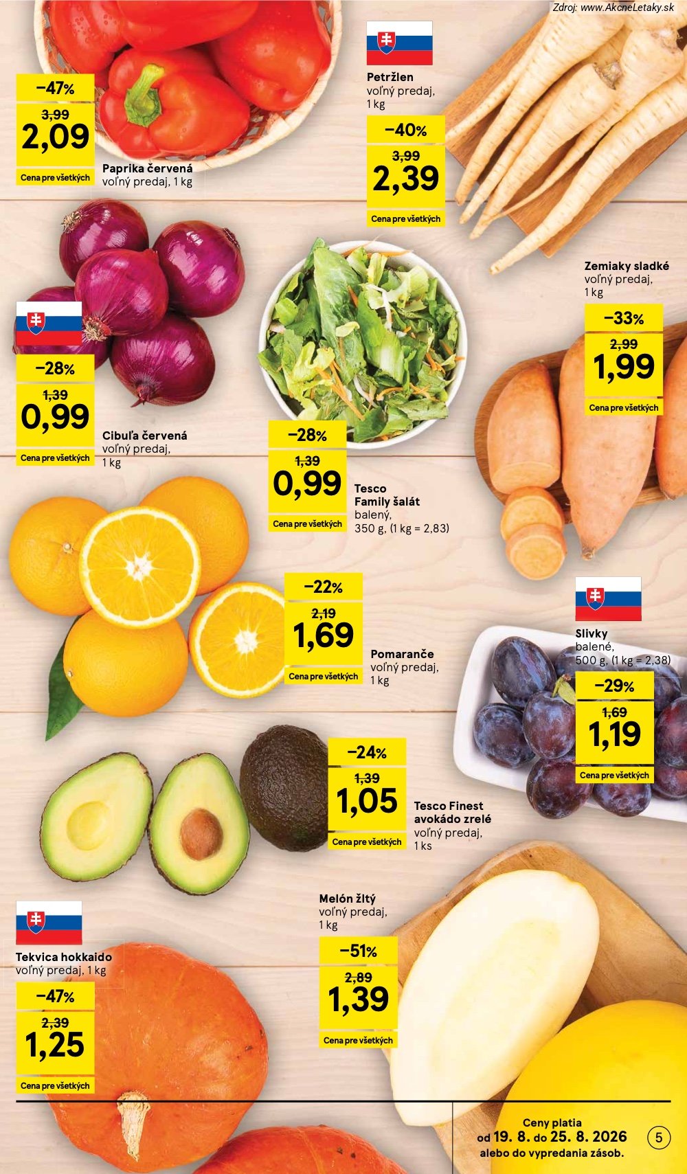 Leták Tesco (19. 8. - 25. 8. 2026) - strana 5 z 30