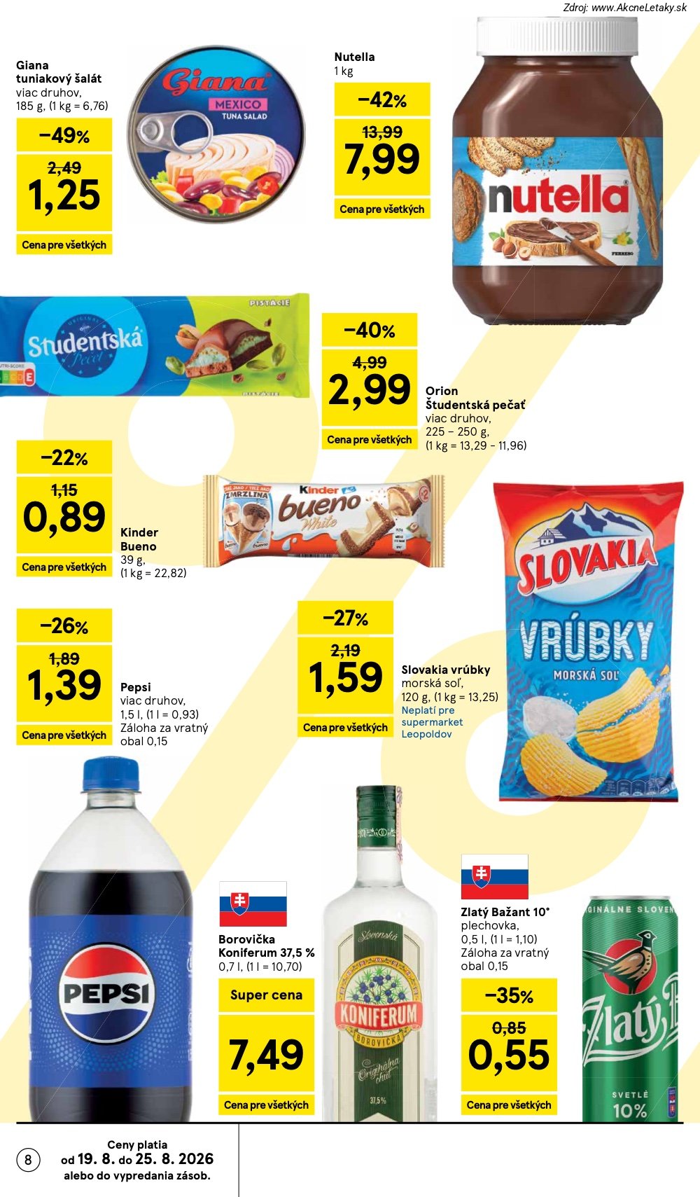 Leták Tesco (19. 8. - 25. 8. 2026) - strana 8 z 30