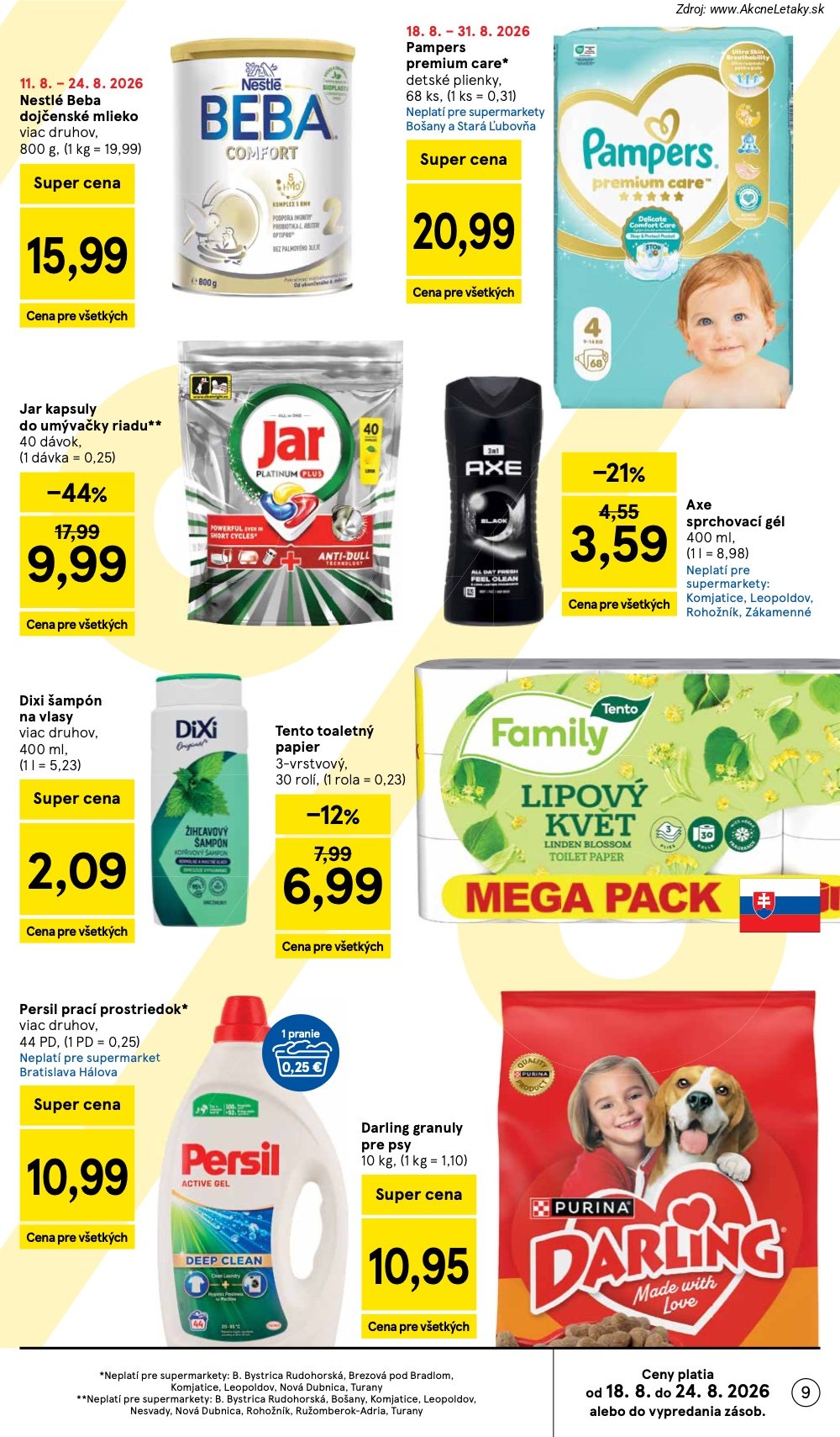 Leták Tesco (19. 8. - 25. 8. 2026) - strana 9 z 30