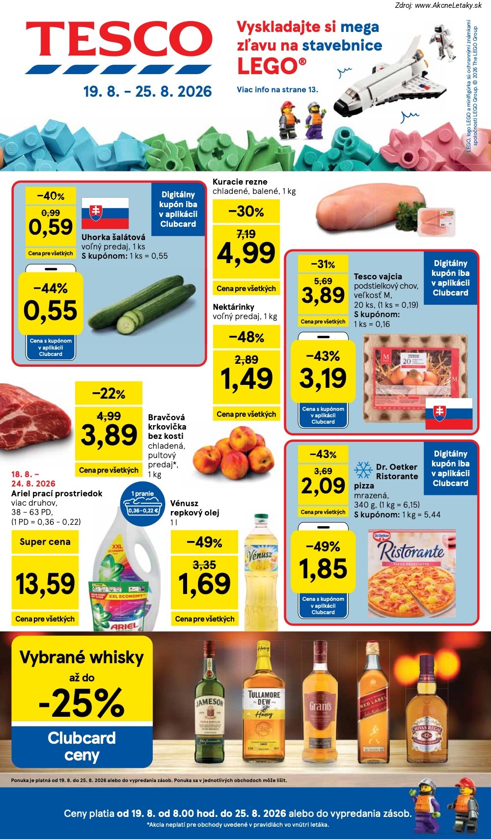 Leták Tesco (19. 8. - 25. 8. 2026) - strana 1 z 50