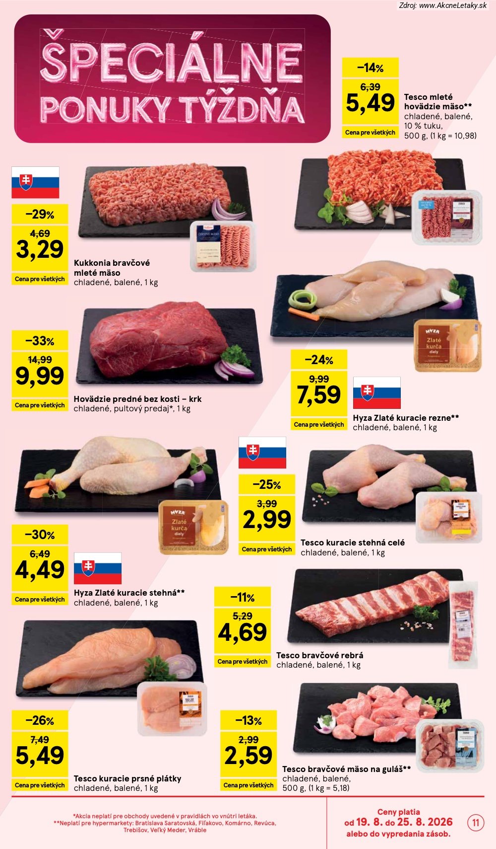 Leták Tesco (19. 8. - 25. 8. 2026) - strana 11 z 50