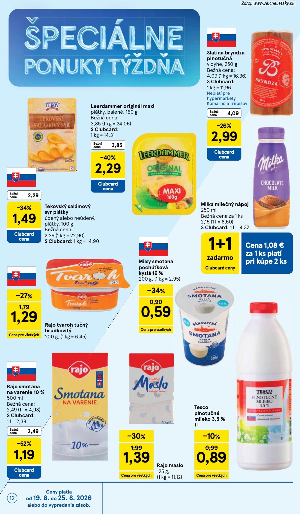 Leták Tesco (19. 8. - 25. 8. 2026) - strana 12 z 50