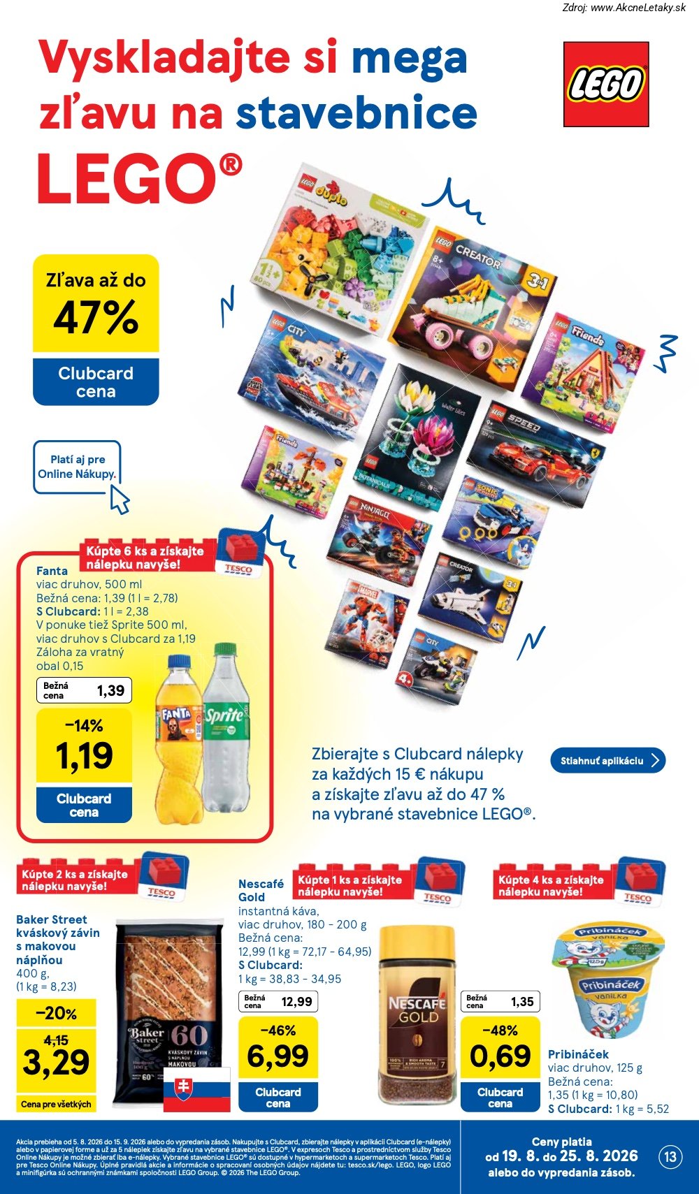 Leták Tesco (19. 8. - 25. 8. 2026) - strana 13 z 50