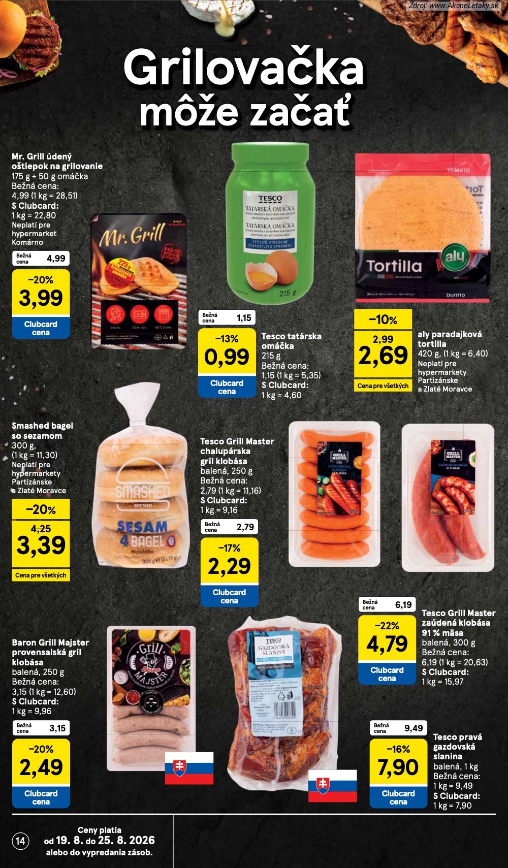 Leták Tesco (19. 8. - 25. 8. 2026) - strana 14 z 50